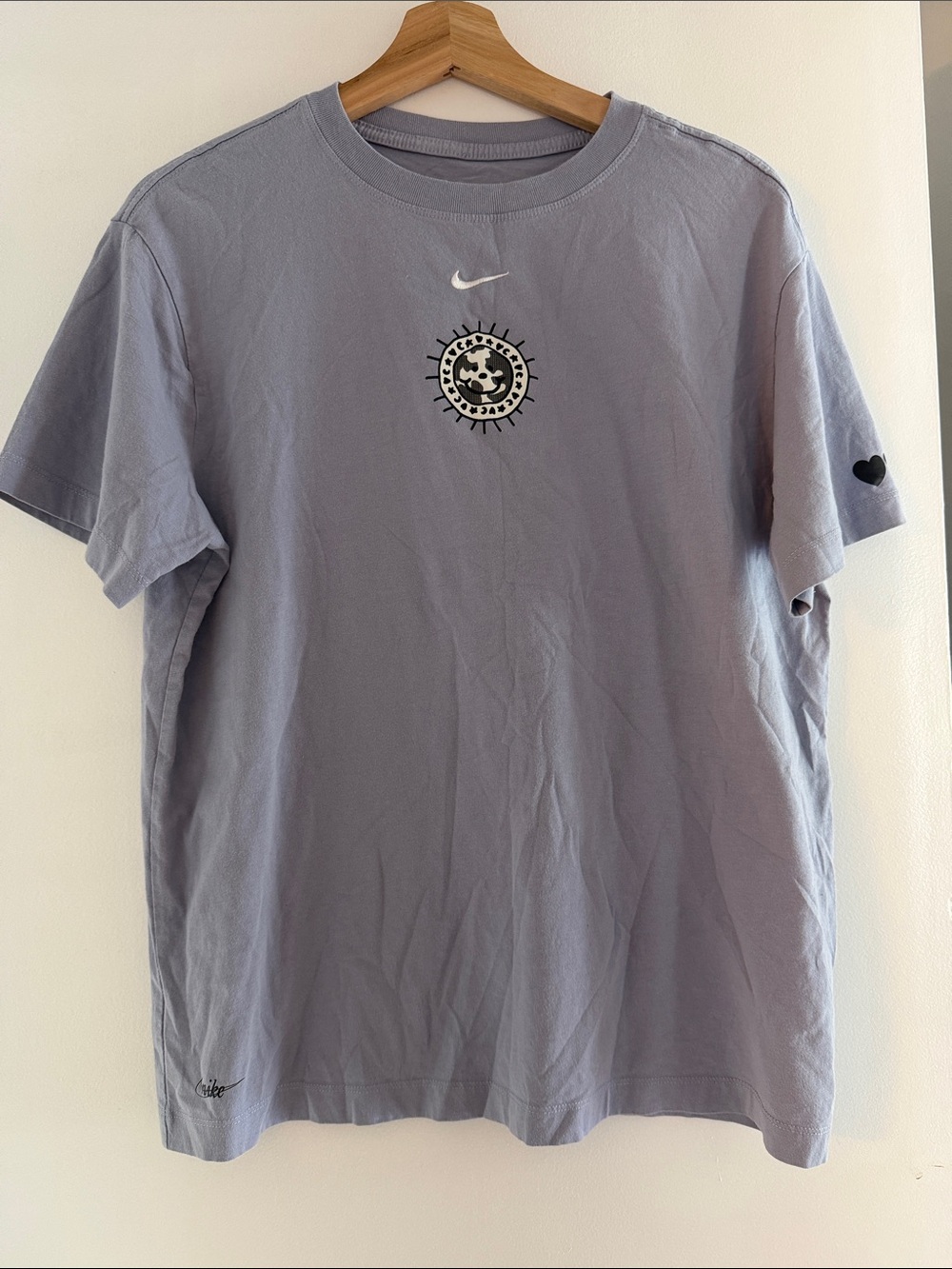 Nike Unisex Light Purple Graphic Logo Short Sleeve Tee Size Small